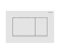 Plaque de fixation Geberit Sigma30, pour rinÃ§age Ã 2 quantitÃ©s, Coloris: laquÃ© blanc mat, revÃªtement easy-to-clean / blanc - 115.883.01.1