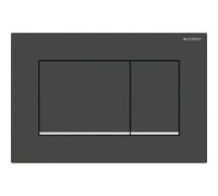 Geberit Sigma 20 Square plaque d'actionnement 115883141 laquée noir mat, chromée haute brillance