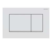 Geberit Sigma 20 Square plaque d'actionnement 115883JT1 laquée blanc mat, chromée haute brillance