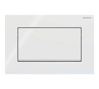 Geberit Sigma 10 Square plaque d'actionnement 115893KJ1 blanc / chromé brillant