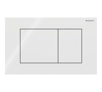 Geberit Sigma 40 Square Plaque d'actionnement 115629SI1 Square , blanc , pour double chasse, ronde