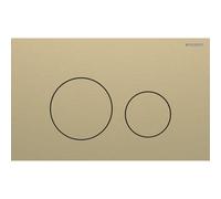 Geberit Sigma40 plaque de commande - chasse à 2 boutons - extra fine - boutons ronds - inox - laiton brossé (or) 115.628.QF.1