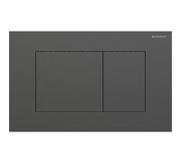 Plaque de déclenchement Geberit 115629QD1 Square , chrome noir / brossé, revêtement facile à nettoyer, pour double chasse