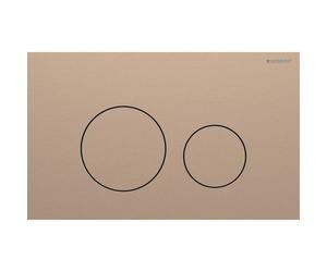 Geberit Sigma40 plaque de commande - chasse à 2 boutons - extra plate - boutons ronds - inox - rouge doré brossé 115.628.QB.1