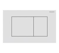 Geberit Sigma40 plaque de commande - chasse à 2 touches - extra plate - boutons carrés - inox - easy to clean - blanc mat 115.629.JT.1