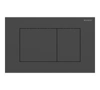 Geberit Sigma40 plaque de commande - chasse à 2 touches - extra plate - boutons carrés - inox - easy to clean - noir mat 115.629.14.1