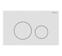 Geberit Sigma40 plaque de commande - chasse à 2 touches - extra plate - boutons ronds - inox - easy to clean - blanc mat 115.628.JT.1