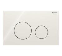 Geberit Sigma40 plaque de commande - chasse à 2 touches - extra plate - boutons ronds - verre - gris sable (beige) 115.628.JL.1