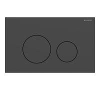 Geberit Sigma40 plaque de commande - rinçage 2 boutons - extra-plat - boutons ronds - inox - easy to clean - noir mat 115.628.14.1
