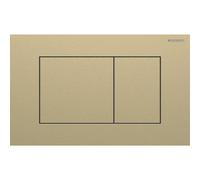 Geberit Sigma40 plaque de commande - rinçage à 2 touches - extra plat - boutons carrés - inox - laiton brossé (or) 115.629.QF.1