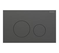 Geberit Sigma40 plaque de déclenchement - rinçage à 2 touches - extra plate - boutons ronds - inox - noir chrome brossé 115.628.QD.1