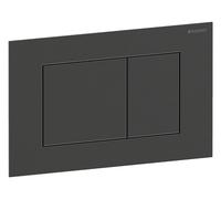 Geberit Sigma40 plaques de déclenchement, pour rinçage à 2 quantités, angulaires, acier inox, 115.629.QD.1, Couleur: Chrome noir brossé