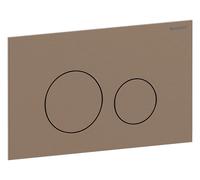 Geberit - Plaque de déclenchement Sigma40 115628QB1 ronde - Or rose brossé, double chasse d'eau