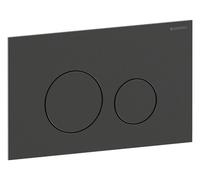 Geberit Sigma40 plaques de déclenchement, pour rinçage à 2 quantités, rond, acier inox, 115.628.QD.1, Couleur: Chrome noir brossé