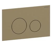 Geberit Plaque de déclenchement Sigma40 115628QF1 ronde laiton brossé double chasse nettoyage facile