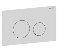 Geberit Plaque de déclenchement Sigma40 115.628.JT.1 ronde blanc mat facile à nettoyer double chasse