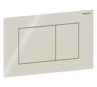 Geberit Sigma40 plaques de déclenchement, pour rinçage à 2 quantités, Square, verre, 115.629.JL.1, Couleur: Gris sable