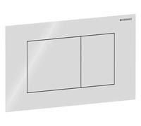 Geberit Plaque d'actionnement Sigma 40 115629SI1 Square blanc double chasse ronde