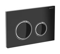 Geberit Sigma50 bouton de chasse d'eau pour WC chrome brillant-noir 115.884.SJ.1
