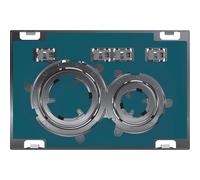 Geberit Sigma50 plaque de commande - chasse à 2 boutons - ronde - chrome/spécifique au client 115.884.00.1