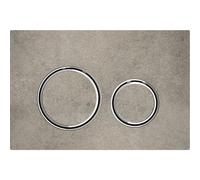 Geberit Sigma50 plaque de commande - double chasse - rond - chromé/effet béton - chromé brillant 115.884.JV.1