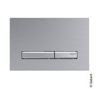 Geberit Plaque de déclenchement Sigma 50 Square 115788GH2 - chromé brossé, pour double chasse