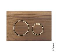 Geberit Sigma50 plaques de déclenchement pour rinçage à 2 quantités, couleur métal or rouge, rond, 115.650.JX.1, Couleur: or rouge / noyer américain