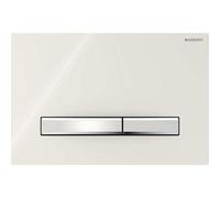 Plaque de fixation Geberit Sigma50 pour rinçage à 2 quantités, Coloris: chromé / gris sable - 115.788.JL.2