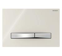 Plaque de fixation Geberit Sigma50 pour rinÃ§age Ã 2 quantitÃ©s, Coloris: chromÃ© / gris sable - 115.788.JL.2