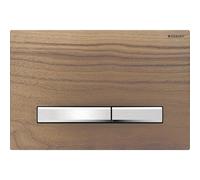 Plaque de fixation Geberit Sigma50 pour rinÃ§age Ã 2 quantitÃ©s, Coloris: chromÃ© / noyer amÃ©ricain - 115.788.JX.2