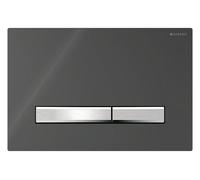 Geberit Sigma 50 Square Plaque de commande 115788JK2 Plaque de recouvrement lave, plaque/bouton chromé, pour double chasse