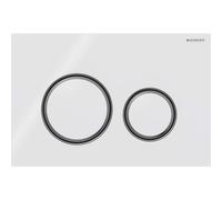 Plaque de commande Geberit Sigma21, pour rinÃ§age Ã 2 quantitÃ©s, couleur mÃ©tal noir chromÃ©, Coloris: noir chrome / blanc - 115.651.SI.1