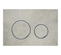 Geberit Sigma50 plaques de déclenchement, pour rinçage à 2 quantités, couleur métal chromé, rond, 115.884.JV.1, Couleur: chromé / aspect béton