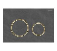 Plaque de commande Geberit Sigma21, pour rinÃ§age Ã 2 quantitÃ©s, couleur mÃ©tal laiton, Coloris: laiton / ardoise Mustang - 115.652.JM.1