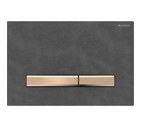 Geberit Sigma 50 115670JM2 Plaque de recouvrement ardoise Mustang, plaque / bouton or rouge, pour double chasse
