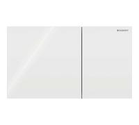 Geberit Sigma 70 plaque de déclenchement 115622SI1 pour double touche, verre, blanc