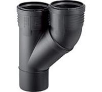 Geberit Silent PP branchement parallèle 390557141 DN 110/110, 45 degrés, optimisé pour le bruit