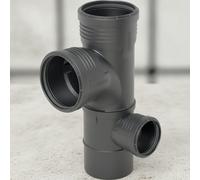 Geberit Silent-PP embranchement d'angle mixte coudé 87,5° droite, DN 90 / 90 / 5