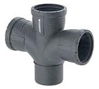 Geberit Silent Pro branche courbée 393466141 DN 90/90/90, 87,5 °, double, rayon intérieur