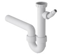 Geberit Siphon 152711111 – pour tuyau coudé 1½" x 50 mm, sortie horizontale pour évier, blanc