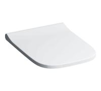 Keramag Smyle Smyle Slim SiÚge WC avec couvercle, enveloppant, antibactérien, charniÚres QuickRelease, blanc, avec mécanisme de fermeture souple - 500.687.01.1