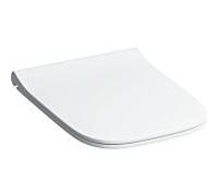 Geberit Siège WC Smyle Slim – sandwich antibactérien, charnières QuickRelease, fermeture auto, blanc