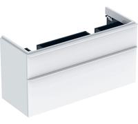 Geberit Meuble sous-lavabo Smyle Square 500.356.00.1 double 1184x617x470 mm 2 tiroirs blanc brillant