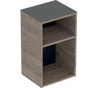 Geberit Smyle Square armoire 36x29.9x60 cm sous-lavabo suspendu noir-noyer 500.358.JR.1