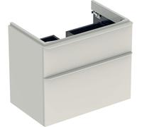Geberit Smyle Square armoire sous lavabo, 500353, 734x617x470mm, avec 2 tiroirs, 500.353.JL.1, Couleur: Laque brillante gris sable