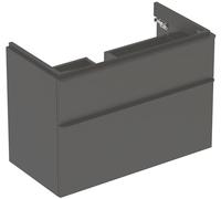 Geberit Smyle Square armoire 88.4x47x61.7 cm sous-lavabo suspendu noir 500.354.JK.1