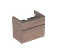 Geberit Smyle Square armoire sous lavabo, 500353, 734x617x470mm, avec 2 tiroirs, 500.353.JR.1, Couleur: Structure en bois de noyer hickory / mélamine