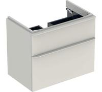 Geberit Smyle Square armoire sous lavabo, 500353, 734x617x470mm, avec 2 tiroirs, 500.353.JL.1, Couleur: Laque brillante gris sable