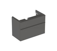 Geberit Smyle Square - Meuble sous vasque with 2 pull-out compartments 884x617x470mm lava mat/lava mat