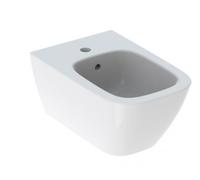 Geberit Smyle Square - Bidet suspendu avec trou de robinetterie blanc avec KeraTect